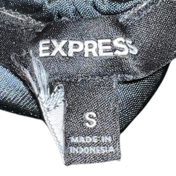 Express Grey Silky Halter Top Mesh Chain Mail V-Neck Party Club Small Metallic - Picture 5 of 10